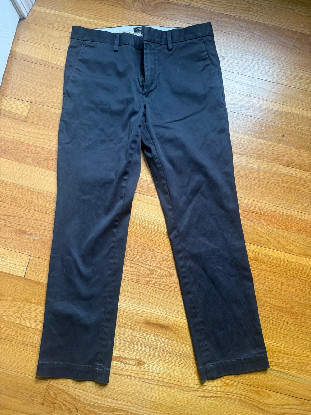 Men's Banana Republic Black Straight-Leg Pants